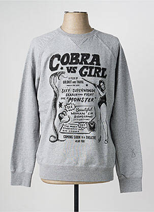 Sweat-shirt tissage jersey manches longues gris STEPART homme