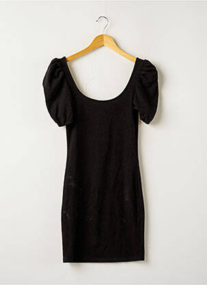 Robe courte manches courtes manches courtes noir SANS MARQUE femme