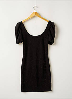 Robe courte manches courtes manches courtes noir SANS MARQUE femme