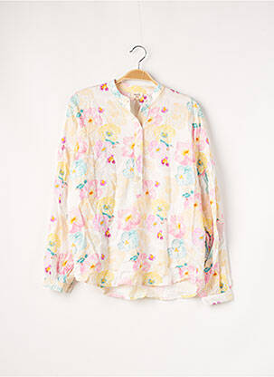 Blouse légère et transparente manches longues jaune NACH femme