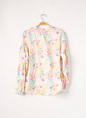 Blouse légère et transparente manches longues jaune NACH femme