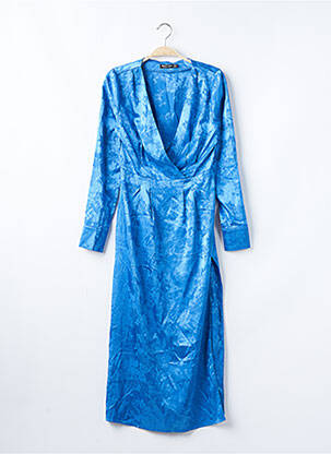 Robe mi-longue manches longues manches longues bleu NASTY GAL femme