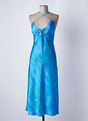 Robe longue bleu BERSHKA pour femme