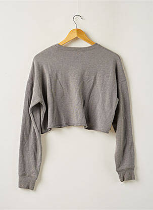 Sweat-shirt sérigraphie manches longues gris BELLA+CANVAS femme