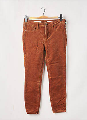 Pantalon slim taille haute taille haute marron ANTHROPOLOGIE femme