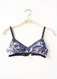 Soutien-gorge sans armature haut triangles bleu INSENSÉE femme