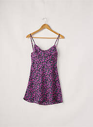 Robe courte tissage crêpe fines bretelles noir PRETTY LITTLE THING femme