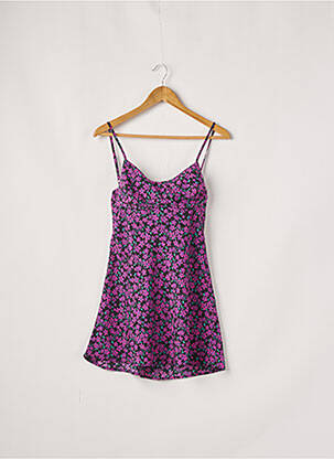 Robe courte tissage crêpe fines bretelles noir PRETTY LITTLE THING femme