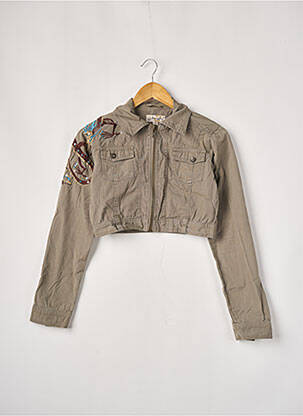 Veste casual col chemisier vert JENNYFER femme