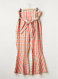 Pantalon flare taille à pinces taille haute orange UTERQÜE femme