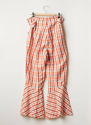 Pantalon flare taille à pinces taille haute orange UTERQÜE femme
