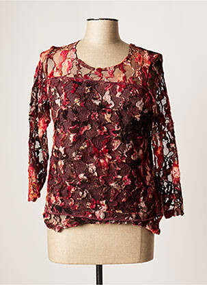 Top stretch manches 3/4 orange BRIGITTE CHENETI femme