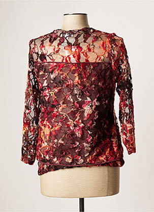 Top stretch manches 3/4 orange BRIGITTE CHENETI femme