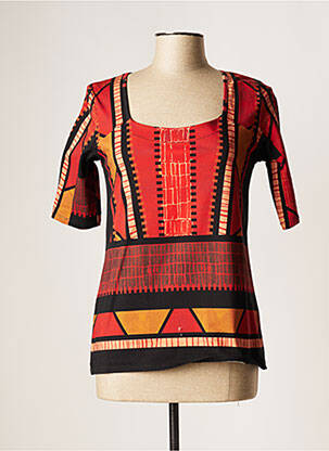 Tee-shirt Femme AVENTURES DES TOILES - Rouge, Imprimé, Coton Stretch, Taille 42 (occasion Très Bon état)
