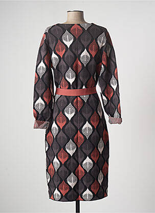 Robe mi-longue manches longues manches longues noir 4 FUNKY FLAVOURS femme