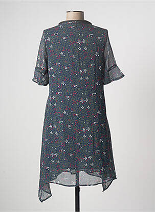Robe courte manches courtes manches courtes bleu KAPORAL femme