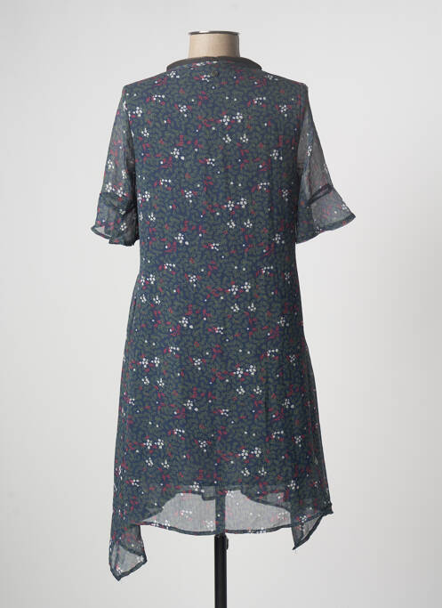 Robe courte manches courtes manches courtes bleu KAPORAL femme