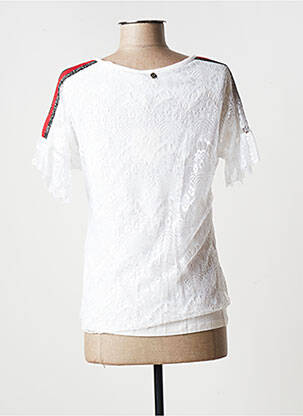 Top manches courtes manches courtes blanc FRACOMINA femme