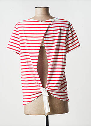 Top stretch manches courtes rouge FRACOMINA femme