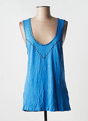 Top stretch sans manche bleu KAPORAL femme