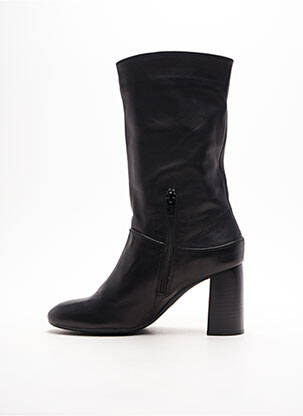 Bottes matière lisse talon de 7 à 9cm noir UNISA femme
