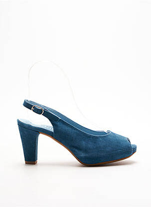 Sandales/nu pieds type de semelle amortissante talon de 4 à 6cm bleu DORKING femme
