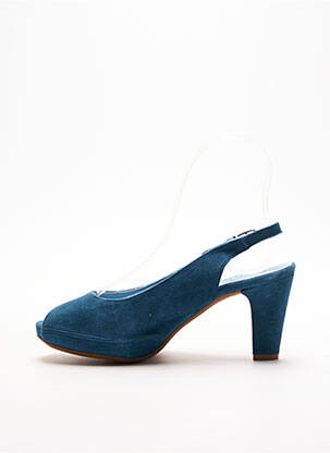 Sandales/nu pieds type de semelle amortissante talon de 4 à 6cm bleu DORKING femme