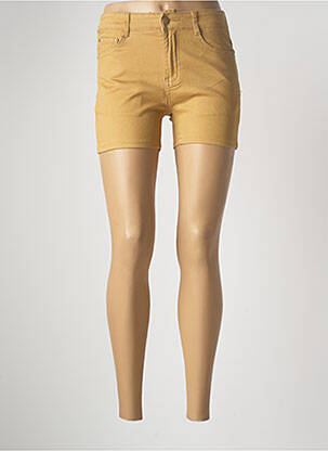 Short fermeture zippée sous rabat boutonné taille normale marron VOGGO femme