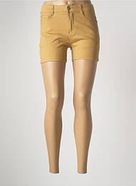 Short fermeture zippée sous rabat boutonné taille normale marron VOGGO femme