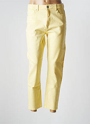 Jeans coupe droite taille haute taille haute jaune ONLY femme