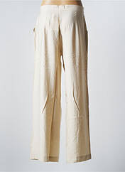 Pantalon large beige JANE WOOD pour femme seconde vue