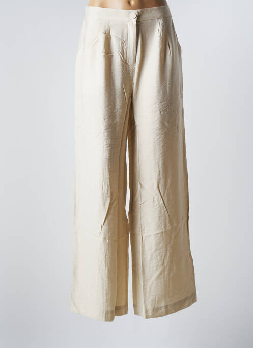 Pantalon large beige JANE WOOD pour femme