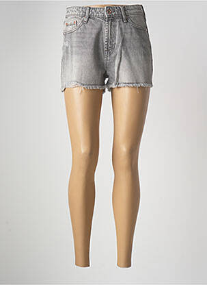 Short fermeture zippée sous rabat boutonné taille normale gris ONLY femme