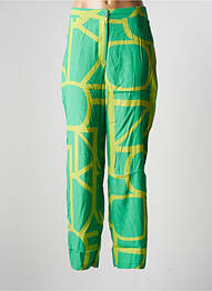 Pantalon droit tissage crêpe taille normale vert ONLY femme