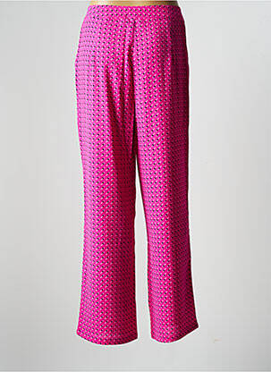 Pantalon large tissage crêpe taille normale rose ONLY femme