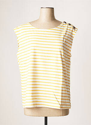 T-shirt stretch manches courtes jaune LAURE + MAX femme