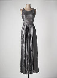 Robe longue coupe évasée sans manche gris LAURE + MAX femme