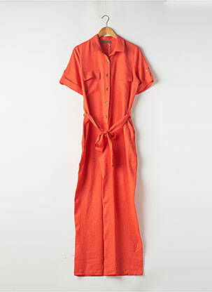 Combi-pantalon fermeture boutonnée sur le devant manches courtes orange SCARLET ROOS femme