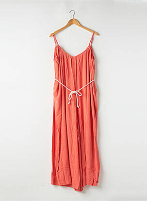 Combi-pantalon poches fines bretelles orange LAURE + MAX femme