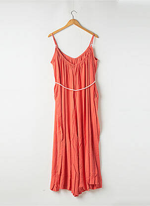 Combi-pantalon poches fines bretelles orange LAURE + MAX femme