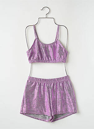 Ensemble short col rond violet SCARLET ROOS femme