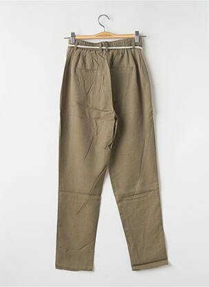 Pantalon droit taille haute taille haute vert LAURE + MAX femme