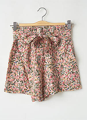 Short taille élastique taille haute rose LAURE + MAX femme