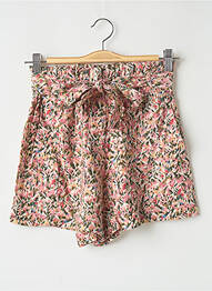 Short taille élastique taille haute rose LAURE + MAX femme