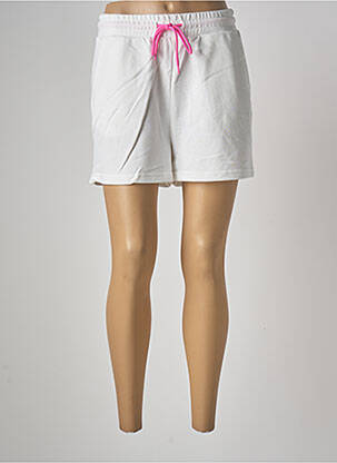 Short taille élastique taille haute blanc PIECES femme