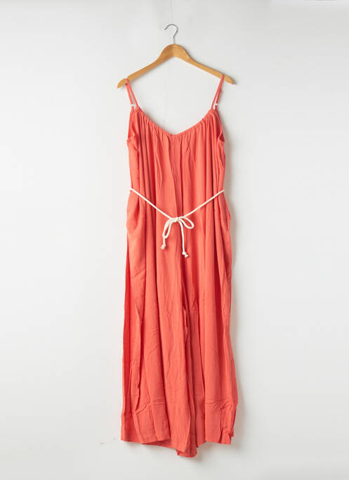 Combi-pantalon poches fines bretelles orange LAURE + MAX femme