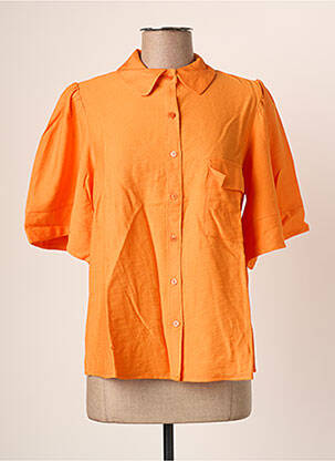 Chemisier coupe droite manches courtes orange BOBBIE&BOB femme