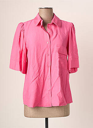 Chemisier coupe droite manches courtes rose BOBBIE&BOB femme