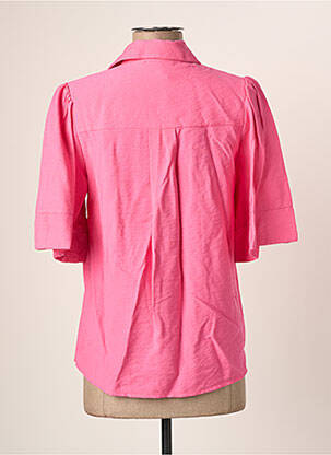 Chemisier coupe droite manches courtes rose BOBBIE&BOB femme