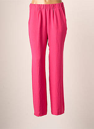 Pantalon large tissage popeline taille normale rose EMA BLUE'S femme